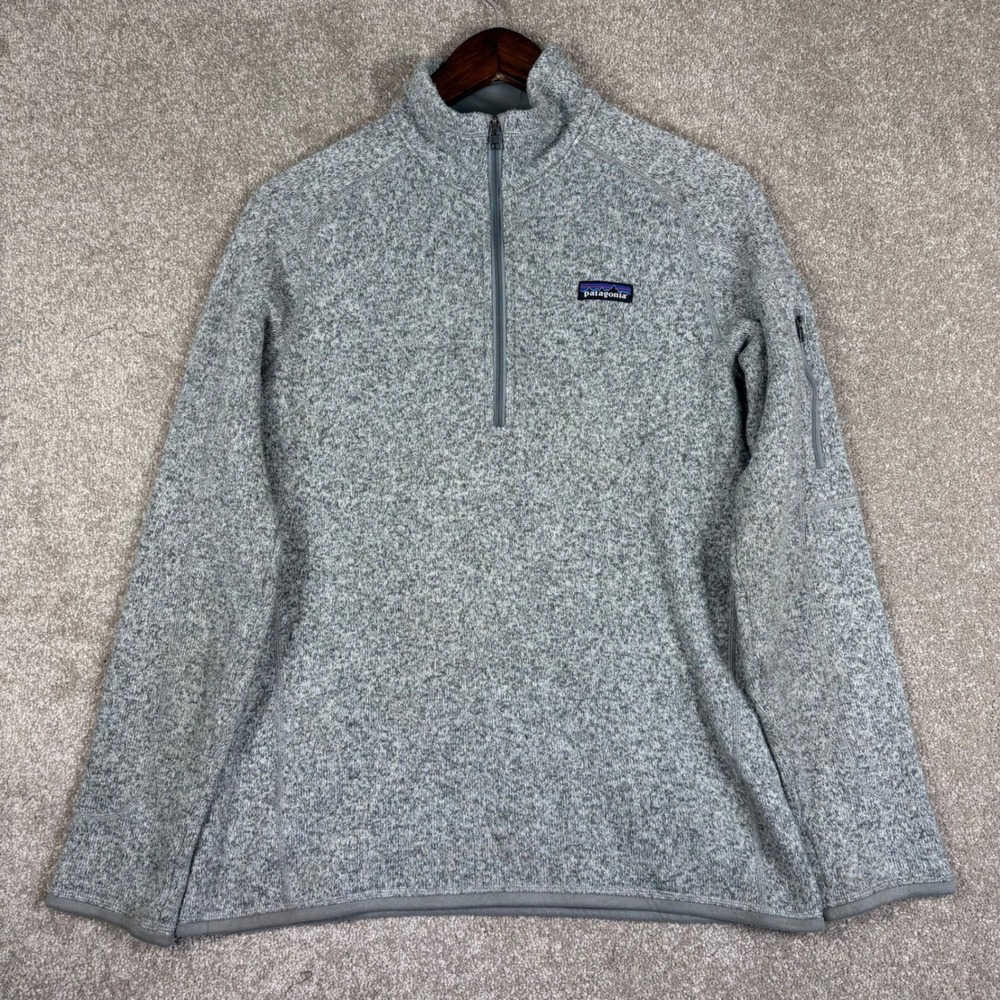 Patagonia Better Sweater 1/4 Zip Pullover Grey Heather Womens Large